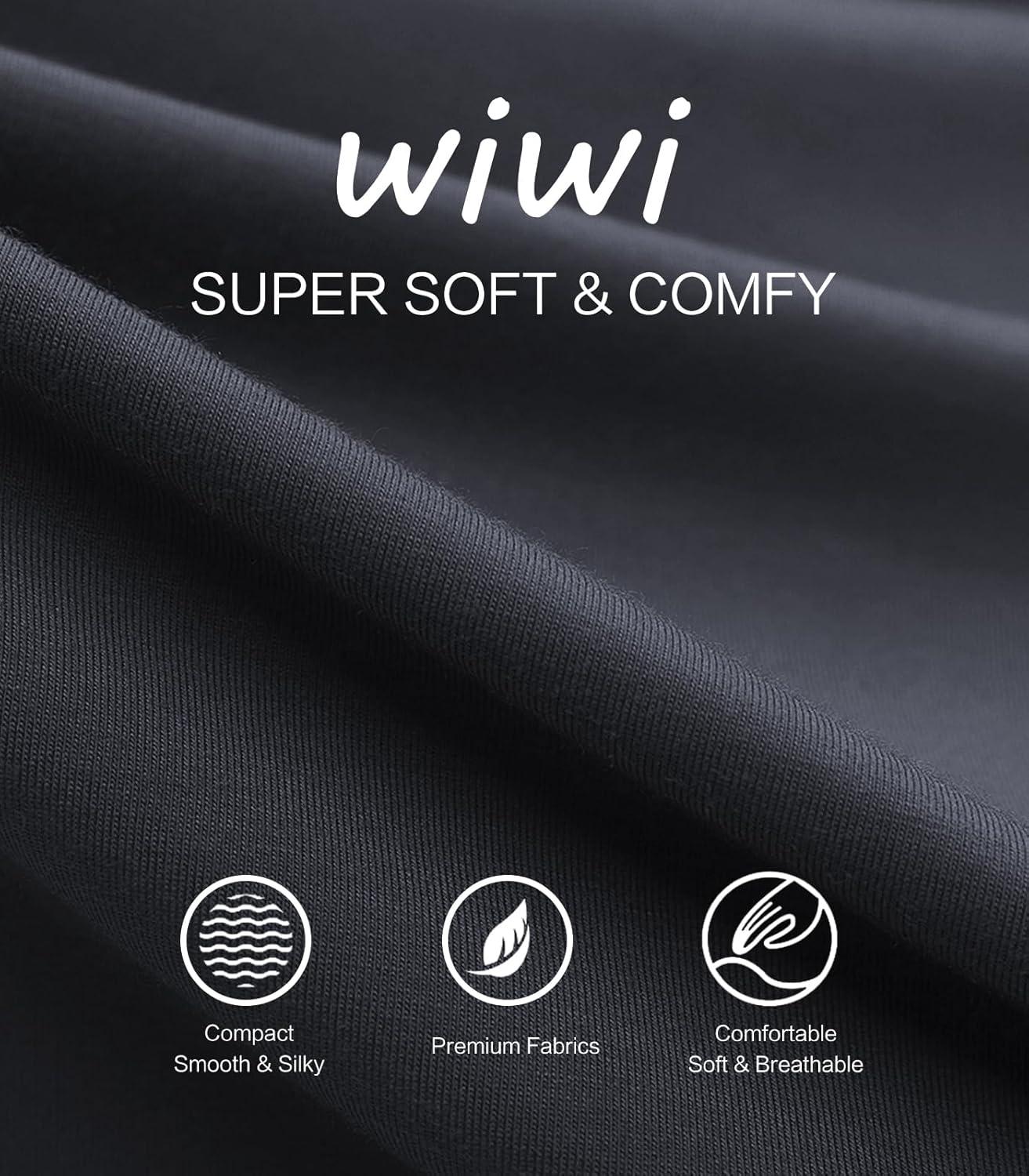 imageWiWi Womens Viscose from Bamboo Pajama Sets Soft Long Sleeves Top with Pants Loose 2 Pieces Loungewear Set SXXLBcharcoal