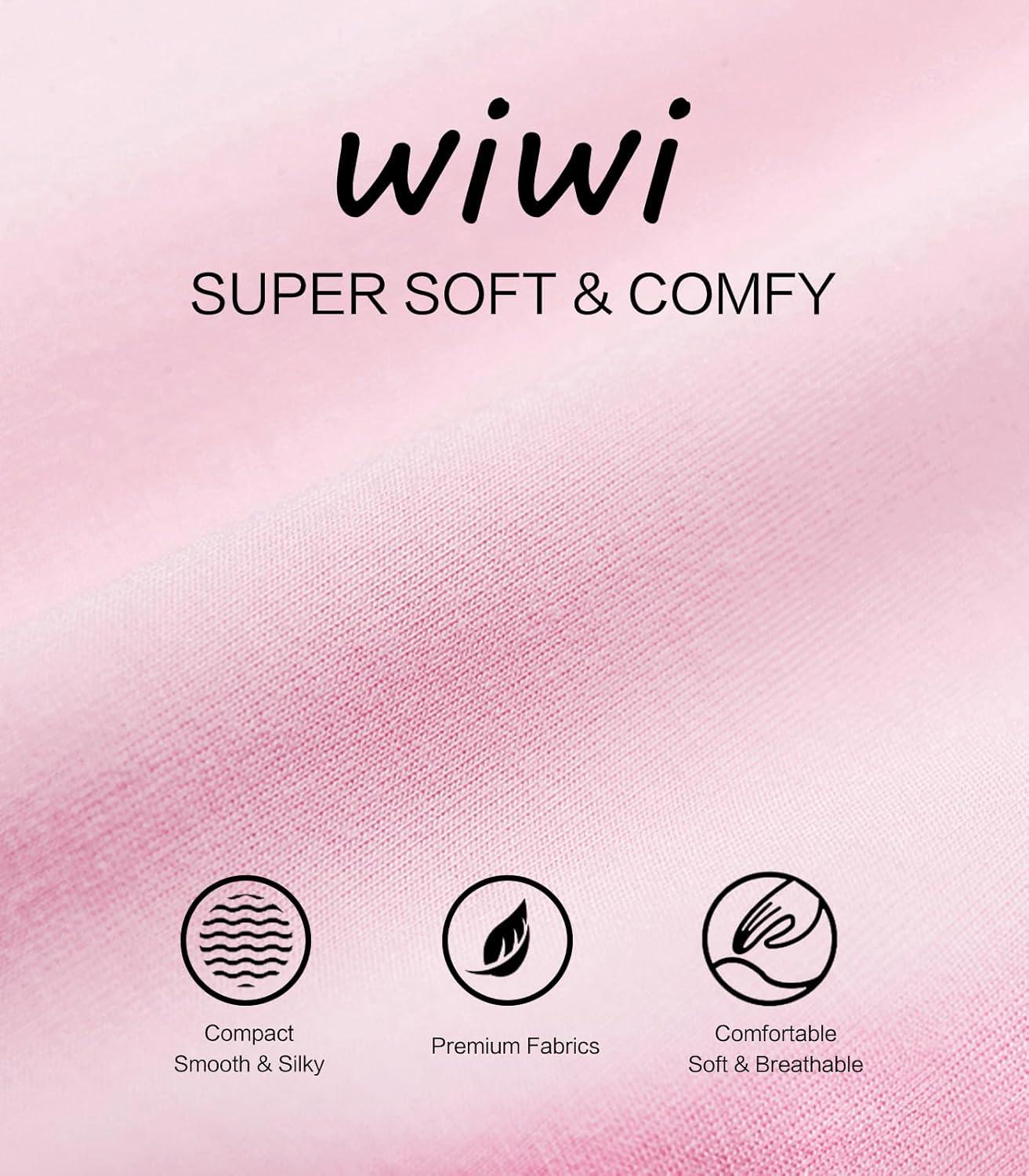 imageWiWi Womens Viscose from Bamboo Pajama Sets Soft Long Sleeves Top with Pants Loose 2 Pieces Loungewear Set SXXLBpink