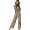 imageWiWi Bamboo Viscose Pajama Set for Women Soft Long Sleeve Top with Pants Sleepwear 2 Piece Pjs Sets Sleepwear SXXLCamel