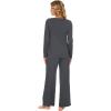 imageWiWi Bamboo Viscose Pajama Set for Women Soft Long Sleeve Top with Pants Sleepwear 2 Piece Pjs Sets Sleepwear SXXLCharcoal
