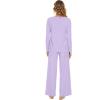imageWiWi Bamboo Viscose Pajama Set for Women Soft Long Sleeve Top with Pants Sleepwear 2 Piece Pjs Sets Sleepwear SXXLTaro Purple