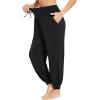 imageWiWi Jogger Pant for Women High Waist Yoga Pants Soft Comfy Viscose from Bamboo Womens Pajama Bottoms SXXLBlack