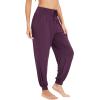 imageWiWi Jogger Pant for Women High Waist Yoga Pants Soft Comfy Viscose from Bamboo Womens Pajama Bottoms SXXLMulberry