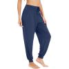 imageWiWi Jogger Pant for Women High Waist Yoga Pants Soft Comfy Viscose from Bamboo Womens Pajama Bottoms SXXLNavy Blue