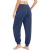imageWiWi Jogger Pant for Women High Waist Yoga Pants Soft Comfy Viscose from Bamboo Womens Pajama Bottoms SXXLNavy Blue