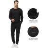 imageWiWi Mens Tracksuit Athletic Sweatsuits Long Sleeve 2 Piece Outfit Running Jogging Casual Loungwear Sport Suit Sets SXXLBlack