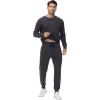 imageWiWi Mens Tracksuit Athletic Sweatsuits Long Sleeve 2 Piece Outfit Running Jogging Casual Loungwear Sport Suit Sets SXXLCharcoal