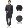 imageWiWi Mens Tracksuit Athletic Sweatsuits Long Sleeve 2 Piece Outfit Running Jogging Casual Loungwear Sport Suit Sets SXXLCharcoal