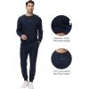 imageWiWi Mens Tracksuit Athletic Sweatsuits Long Sleeve 2 Piece Outfit Running Jogging Casual Loungwear Sport Suit Sets SXXLDark Navy