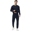 imageWiWi Mens Tracksuit Athletic Sweatsuits Long Sleeve 2 Piece Outfit Running Jogging Casual Loungwear Sport Suit Sets SXXLDark Navy