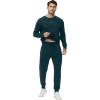 imageWiWi Mens Tracksuit Athletic Sweatsuits Long Sleeve 2 Piece Outfit Running Jogging Casual Loungwear Sport Suit Sets SXXLDeep Teal