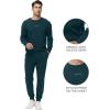 imageWiWi Mens Tracksuit Athletic Sweatsuits Long Sleeve 2 Piece Outfit Running Jogging Casual Loungwear Sport Suit Sets SXXLDeep Teal
