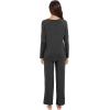 imageWiWi Pajamas for Women Long Sleeve Sleepwear with Pants Set Soft Casual Pj Warm Lounge Sets SXXLAcharcoal Heather