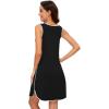 imageWiWi Soft Viscose from Bamboo Sleeveless Nightgowns for Women UNeck Tank Pajamas Gowns Sleep Shirt SXXLBlack