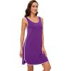 imageWiWi Soft Viscose from Bamboo Sleeveless Nightgowns for Women UNeck Tank Pajamas Gowns Sleep Shirt SXXLPurple