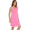 imageWiWi Soft Viscose from Bamboo Sleeveless Nightgowns for Women UNeck Tank Pajamas Gowns Sleep Shirt SXXLRaspberry Pink