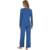 imageWiWi Viscose from Bamboo Pajama Set for Women 2 Pieces Long Sleeve Loungwear Soft Sleepwear Loose Comfy Pj Sets Pockets SXXLBprussian Blue