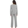 imageWiWi Viscose from Bamboo Pajamas Sets for Women Soft Long Sleeve Sleepwear and Pants Pjs Lounge Set Loungewear SXXLHeather Grey