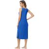 imageWiWi Viscose from Bamboo Tank Nightgown for Women UNeck Summer Sleeveless Sleep Shirts SXXLAbright Blue