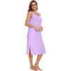 imageWiWi Viscose from Bamboo Tank Nightgown for Women UNeck Summer Sleeveless Sleep Shirts SXXLAlight Purple