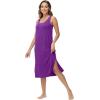 imageWiWi Viscose from Bamboo Tank Nightgown for Women UNeck Summer Sleeveless Sleep Shirts SXXLApurple