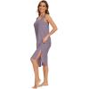 imageWiWi Viscose from Bamboo Tank Nightgown for Women UNeck Summer Sleeveless Sleep Shirts SXXLAviolet