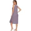 imageWiWi Viscose from Bamboo Tank Nightgown for Women UNeck Summer Sleeveless Sleep Shirts SXXLAviolet