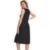 imageWiWi Viscose from Bamboo Tank Nightgown for Women UNeck Summer Sleeveless Sleep Shirts SXXLBblack
