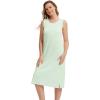 imageWiWi Viscose from Bamboo Tank Nightgown for Women UNeck Summer Sleeveless Sleep Shirts SXXLBsage Green