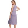imageWiWi Viscose from Bamboo Tank Nightgown for Women UNeck Summer Sleeveless Sleep Shirts SXXLBviolet