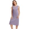 imageWiWi Viscose from Bamboo Tank Nightgown for Women UNeck Summer Sleeveless Sleep Shirts SXXLBviolet
