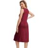 imageWiWi Viscose from Bamboo Tank Nightgown for Women UNeck Summer Sleeveless Sleep Shirts SXXLBwine