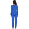 imageWiWi Viscose from Bamboo Womens Long Sleeve Pajama Sets Sleepwear with Jogger Pajamas Pants Soft Lounge Set Loungewear SXXLBright Blue