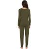 imageWiWi Viscose from Bamboo Womens Long Sleeve Pajama Sets Sleepwear with Jogger Pajamas Pants Soft Lounge Set Loungewear SXXLDark Army Green