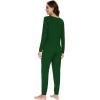 imageWiWi Viscose from Bamboo Womens Long Sleeve Pajama Sets Sleepwear with Jogger Pajamas Pants Soft Lounge Set Loungewear SXXLDark Green