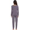 imageWiWi Viscose from Bamboo Womens Long Sleeve Pajama Sets Sleepwear with Jogger Pajamas Pants Soft Lounge Set Loungewear SXXLPurplish Grey