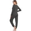 imageWiWi Viscose from Bamboo Womens Pajamas Set Soft Long Sleeve Top with Bottoms Crew Neck and Pockets SXXLCharcoal Heather