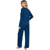 imageWiWi Womens Pajamas Set Sleepwear Loungewear Long Sleeve Pajama Sets Soft Pjs Viscose from Bamboo 2 Piece PJ SXXLCink Blue
