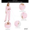 imageWiWi Womens Pajamas Set Sleepwear Loungewear Long Sleeve Pajama Sets Soft Pjs Viscose from Bamboo 2 Piece PJ SXXLDpink
