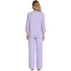 imageWiWi Womens Pajamas Set Sleepwear Loungewear Long Sleeve Pajama Sets Soft Pjs Viscose from Bamboo 2 Piece PJ SXXLDtaro Purple