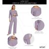 imageWiWi Womens Pajamas Set Sleepwear Loungewear Long Sleeve Pajama Sets Soft Pjs Viscose from Bamboo 2 Piece PJ SXXLDviolet