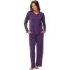 imageWiWi Womens Pajamas Set with Long Sleeve and Pants Soft Loungewear Comfortable Sleepwear Viscose from Bamboo SXXLDark Purple