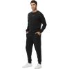 imageWiWi Mens Tracksuit Athletic Sweatsuits Long Sleeve 2 Piece Outfit Running Jogging Casual Loungwear Sport Suit Sets SXXLBlack