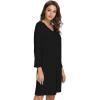 imageWiWi Bamboo Viscose Nightgowns for Women Soft Long Sleeve Nightgown Plus Size Sleep Shirt Pajama Gown Sleepwear S4XAblack