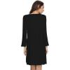 imageWiWi Bamboo Viscose Nightgowns for Women Soft Long Sleeve Nightgown Plus Size Sleep Shirt Pajama Gown Sleepwear S4XAblack