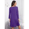 imageWiWi Bamboo Viscose Nightgowns for Women Soft Long Sleeve Nightgown Plus Size Sleep Shirt Pajama Gown Sleepwear S4XAlilac