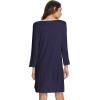 imageWiWi Bamboo Viscose Nightgowns for Women Soft Long Sleeve Nightgown Plus Size Sleep Shirt Pajama Gown Sleepwear S4XAnavy
