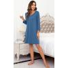 imageWiWi Bamboo Viscose Nightgowns for Women Soft Long Sleeve Nightgown Plus Size Sleep Shirt Pajama Gown Sleepwear S4XAprussian Blue