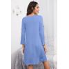 imageWiWi Bamboo Viscose Nightgowns for Women Soft Long Sleeve Nightgown Plus Size Sleep Shirt Pajama Gown Sleepwear S4XAsky Blue