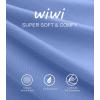 imageWiWi Bamboo Viscose Nightgowns for Women Soft Long Sleeve Nightgown Plus Size Sleep Shirt Pajama Gown Sleepwear S4XAsky Blue